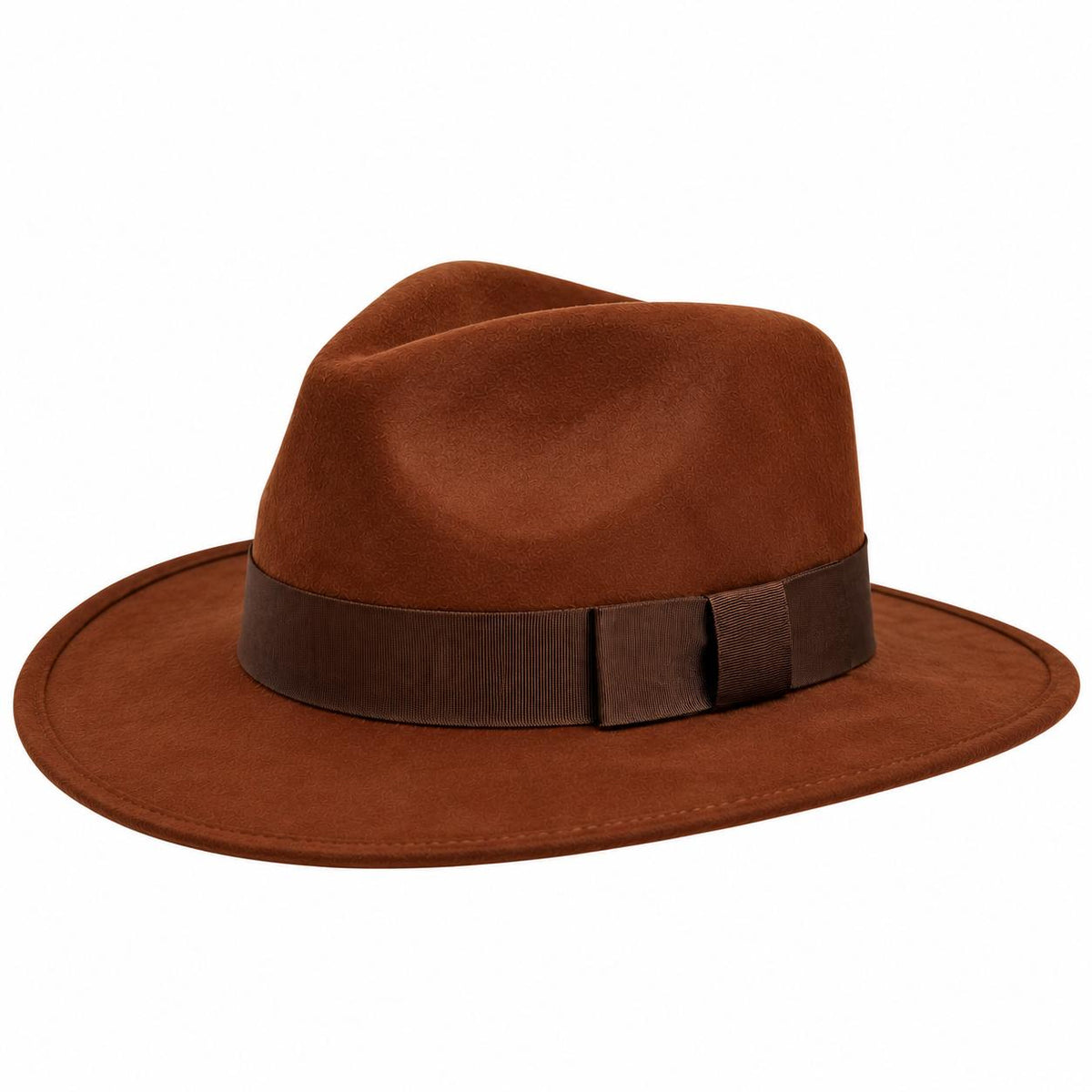 Sombrero Fedora Explorador de Dubetina Café Estilo Indiana Jones