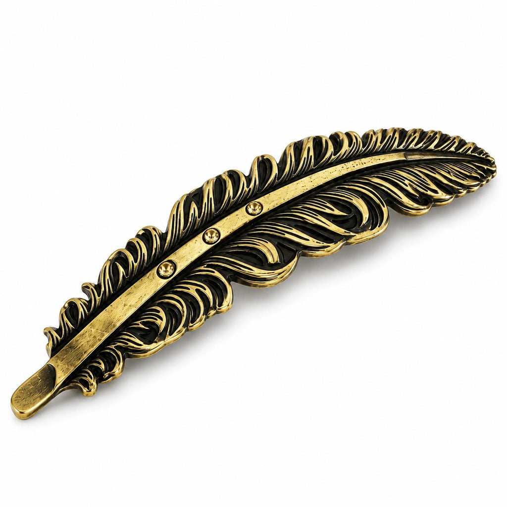 Pluma Metalica Elegante Para Sombrero