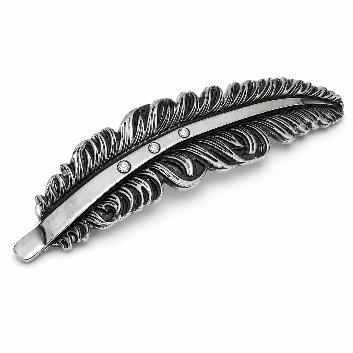 Pluma Metalica Elegante Para Sombrero