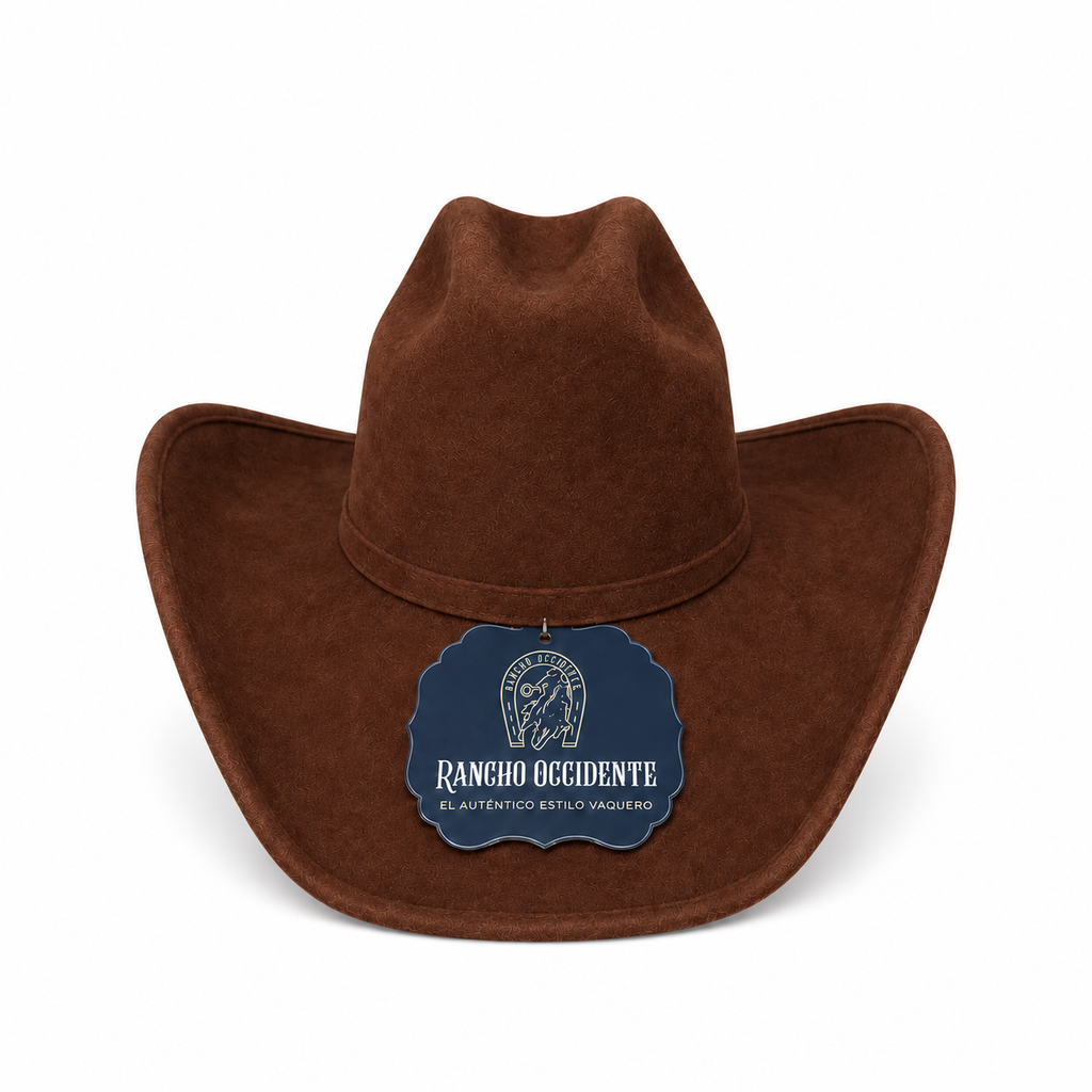 Sombrero Vaquero Texano de Gamuza Estilo Western
