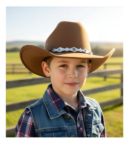 Sombrero Vaquero Infantil Texano Horma Sonorita - Caramelo