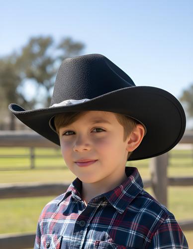 Sombrero Vaquero Infantil Texano Horma Sonorita - Negro