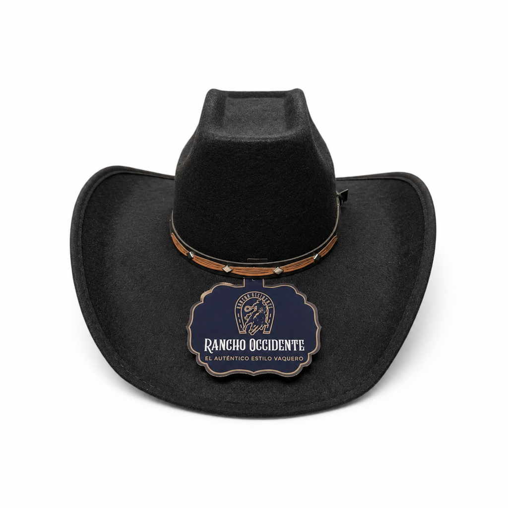 Sombrero Vaquero Texano de Dubetina Horma 8 Segundos - Negro