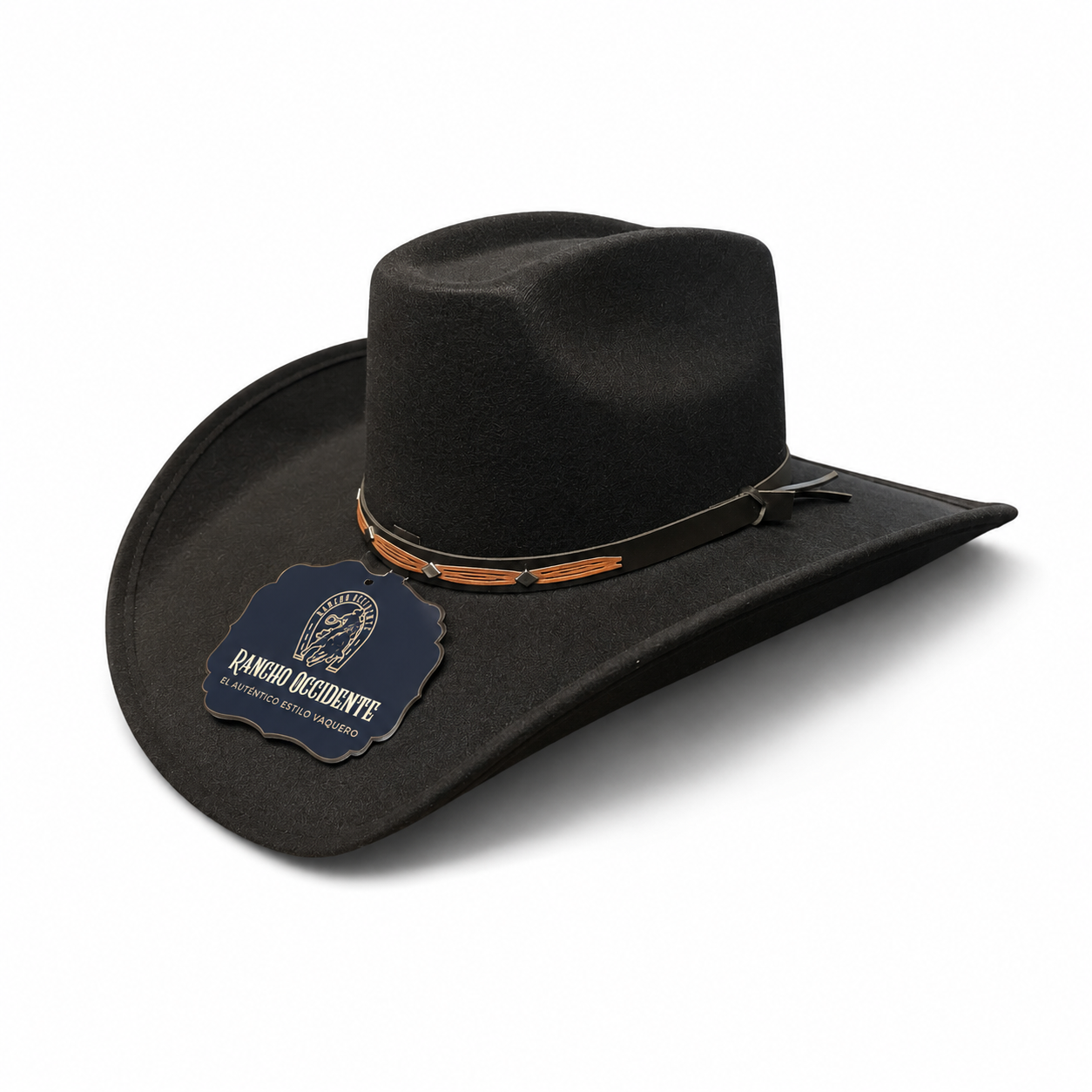 Sombrero Vaquero Texano de Dubetina Horma 8 Segundos - Negro