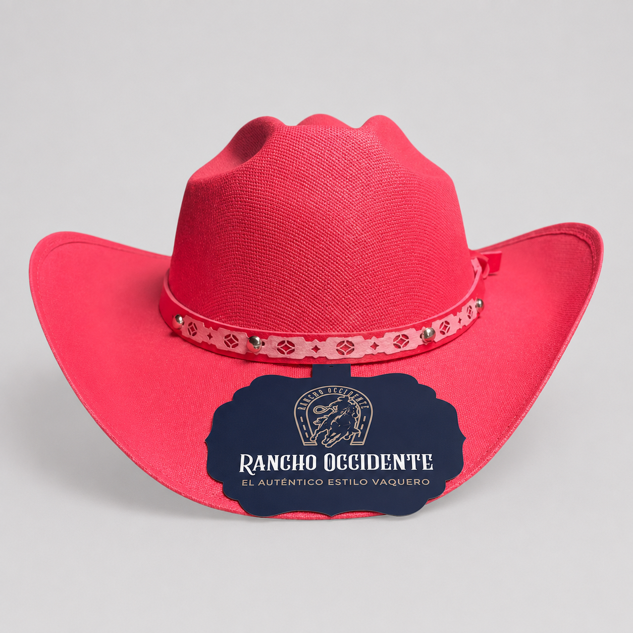 Sombrero Vaquero Infantil Rosa con Cinta Decorativa
