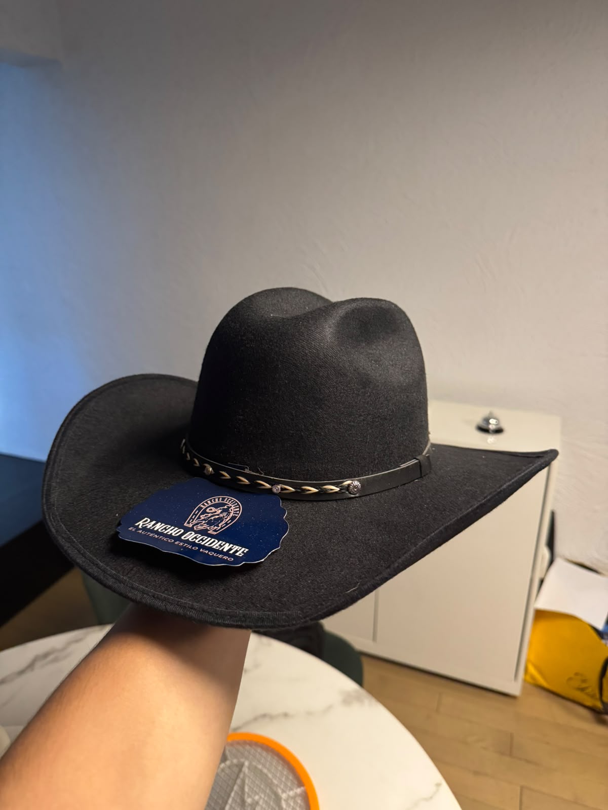 Sombrero Vaquero Texano de Dubetina Horma Sonora - Negro