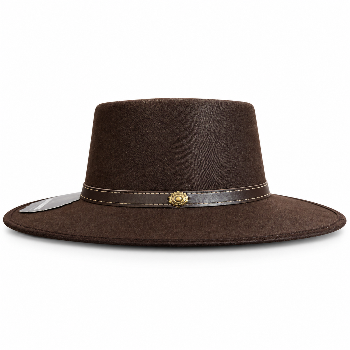 Sombrero Vaquero de Dubetina Estilo Clint Eastwood Copa Plana Café
