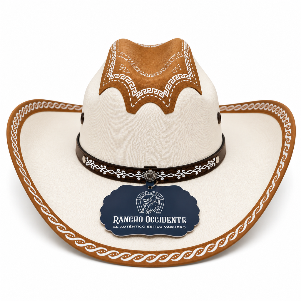 Sombrero Vaquero Imperial Estilo Western con Detalles para Rodeo