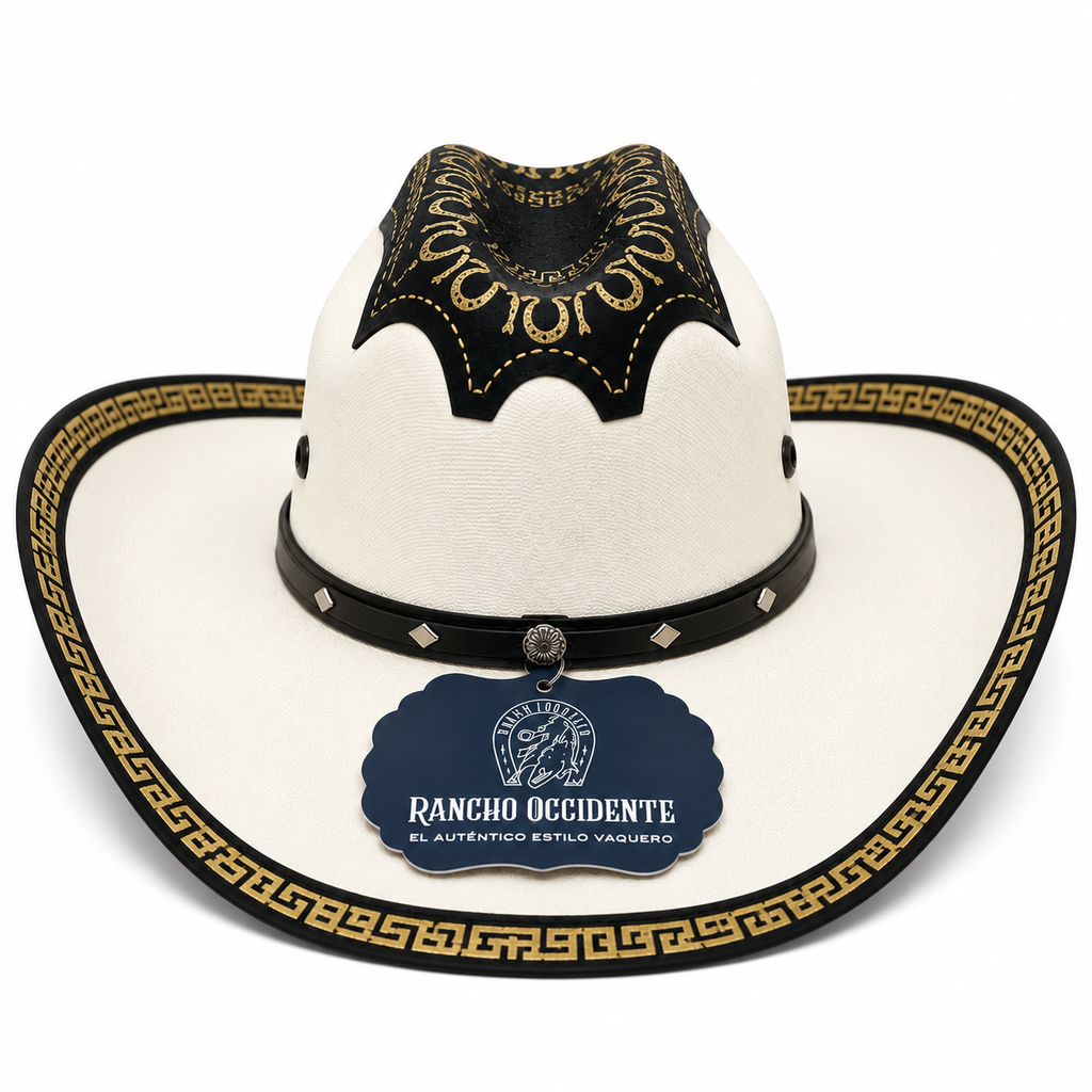 Sombrero Vaquero Imperial Estilo Western con Detalles para Rodeo